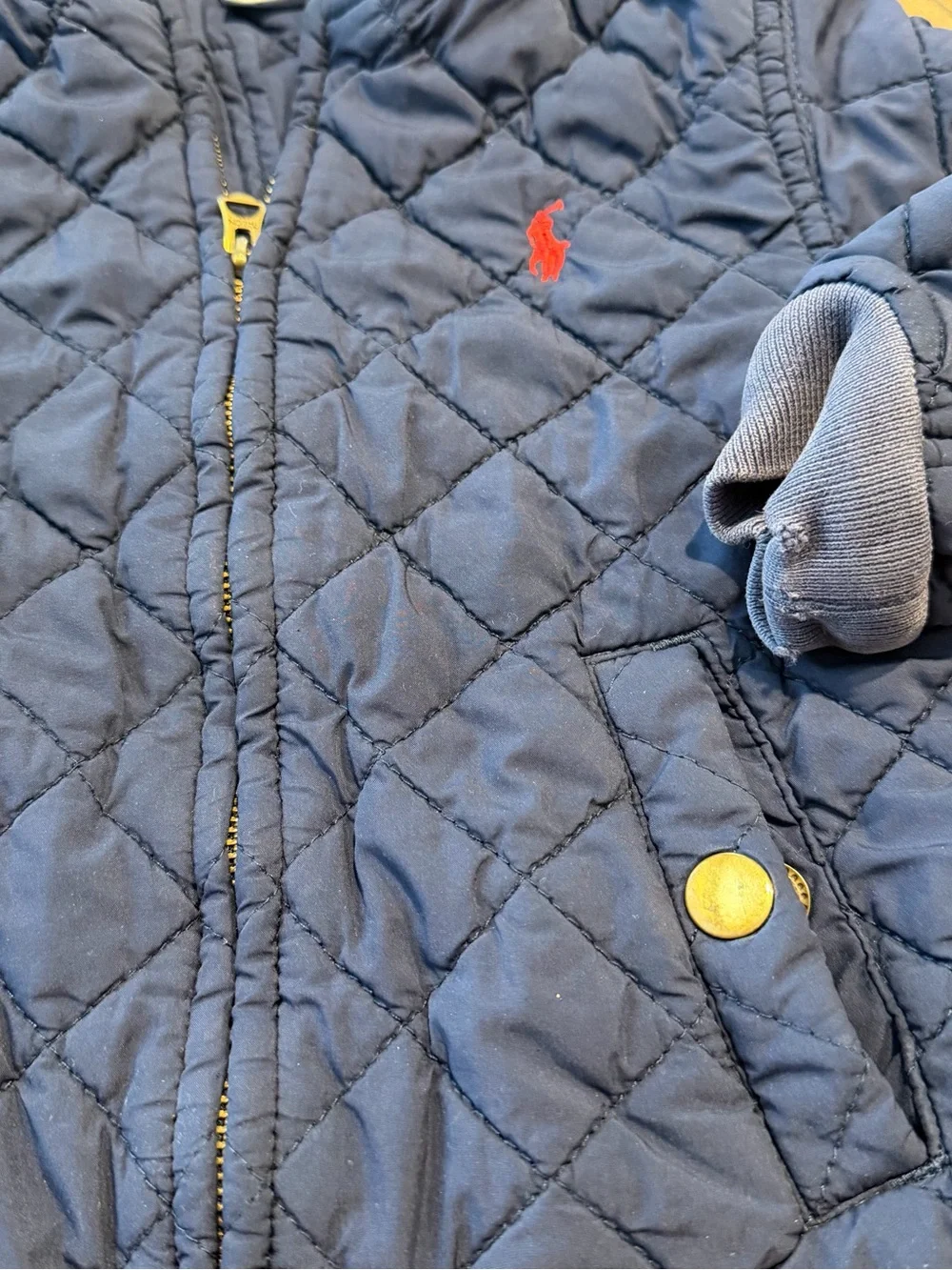Ralph Lauren Navy Quilted Kids Jacket 24m